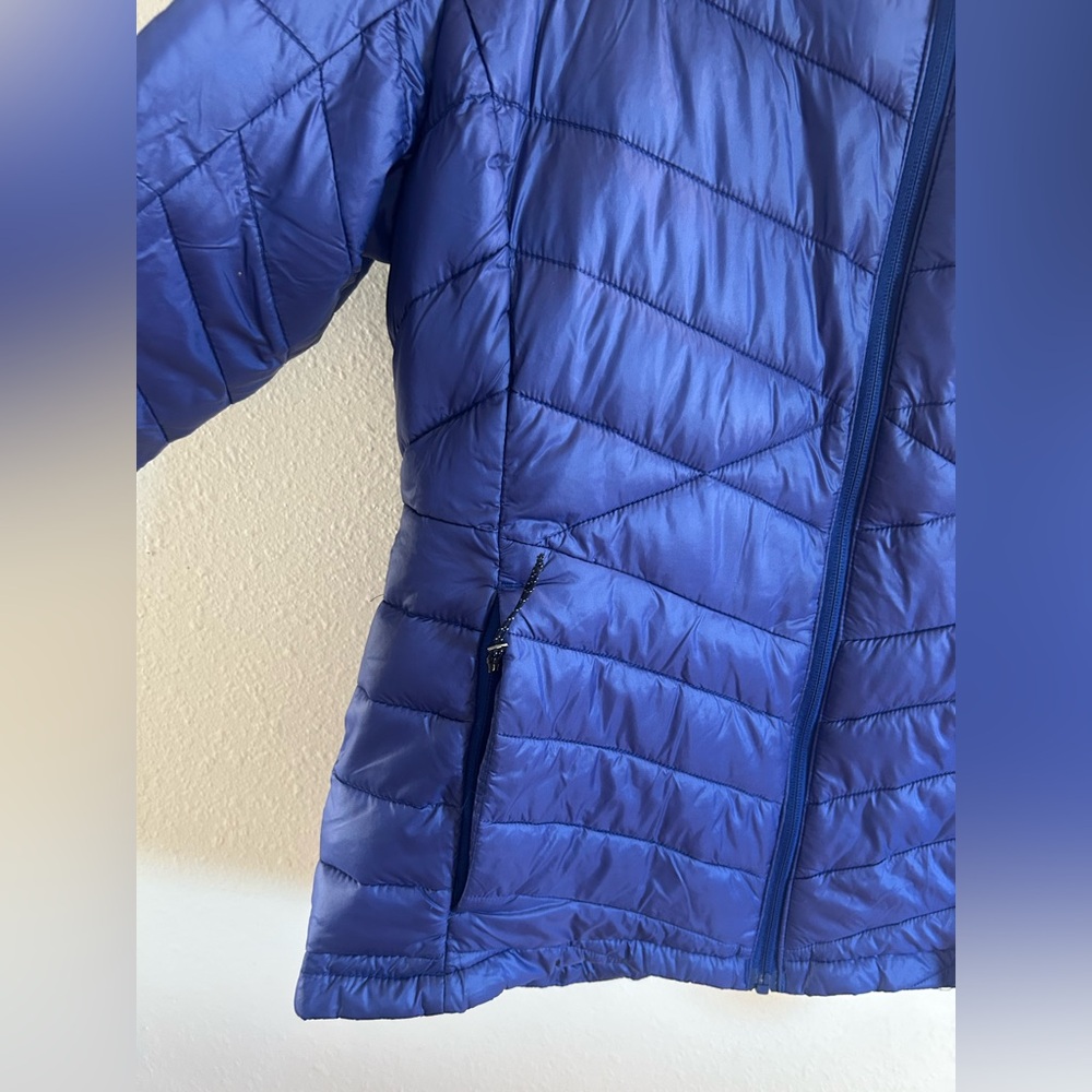 Columbia Joy Peak Mid Hooded Omni Heat Jacket Royal Blue Womens Size XL - Picture 4 of 8